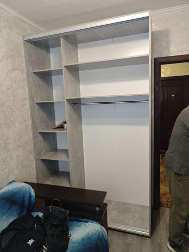 Шкаф-купе 1400х2400х600 цвет бетон