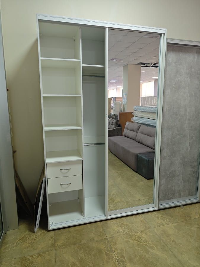 Шкаф-купе 1500х2550х600 (Нимфея альба) с зеркалами