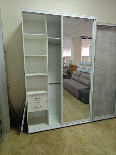 Шкаф-купе 1500х2550х600 (Нимфея альба) с зеркалами