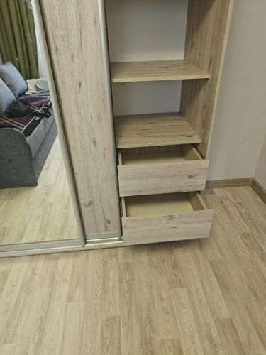 Шкаф-купе 2300х2400х600 (Дуб кортона) с зеркалом